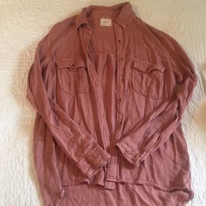 Button down pink boutique shirt